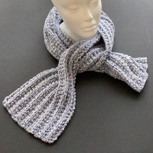 Hand knit woman’s winter scarf